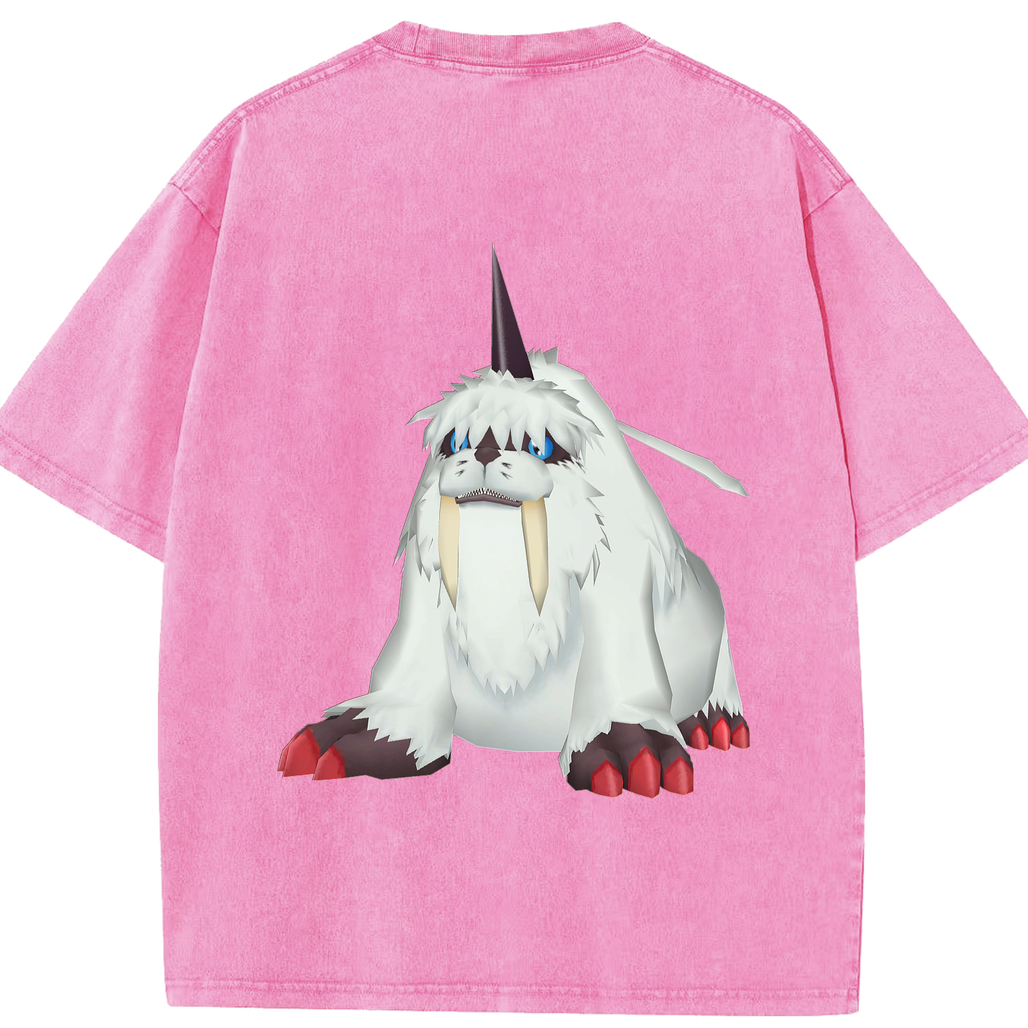 （画像用） Digimon デジタルモンスター/デジモン 綿100% ヴィンテージ風 半袖Tシャツ（背面プリント）